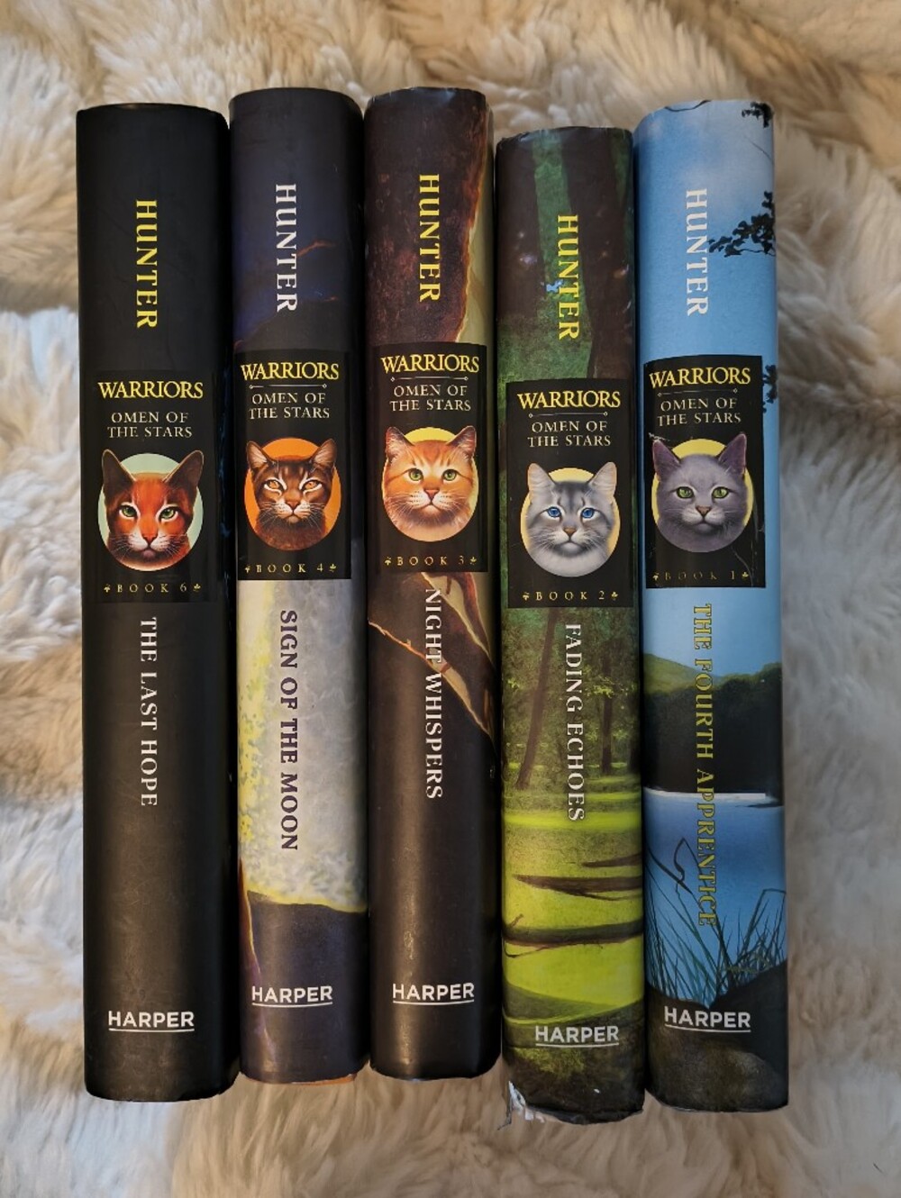 Warriors Omen Of The Stars Series Hardcover Book Set by Hunter